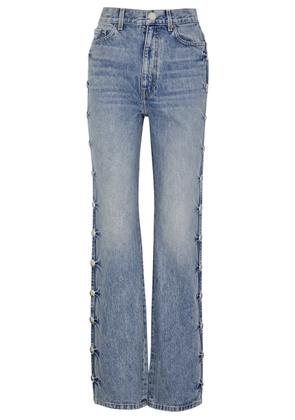 Khaite Danielle Studded Straight-leg Jeans - Denim - W25