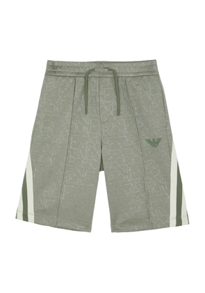 Emporio Armani Kids Logo-jacquard Jersey Shorts (6-14 Years) - Grey - 06YR (6 Years)