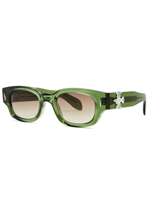 The Great Frog X Cutler & Gross Rectangle-frame Sunglasses - Green