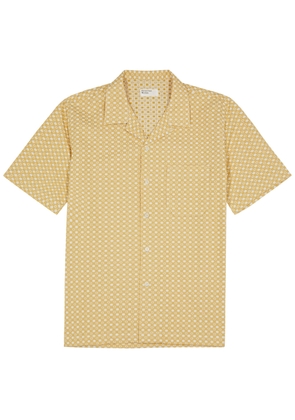 Universal Works Road Patterned-jacquard Cotton Shirt - Yellow - M