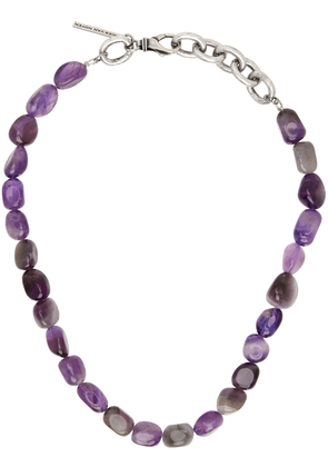 Dries Van Noten Purple Stone Necklace