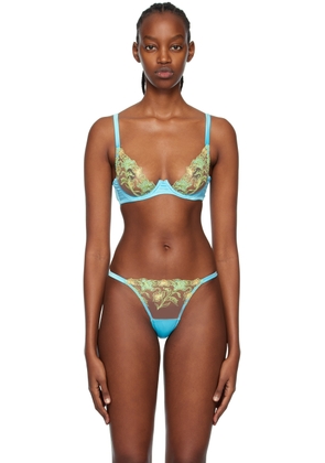 Fruity Booty SSENSE Exclusive Blue Electric Lace Bra