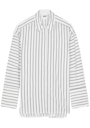 Day Birger ET Mikkelsen Julianna Striped Cotton-blend Poplin Shirt - White And Black - 36 (UK8 / S)