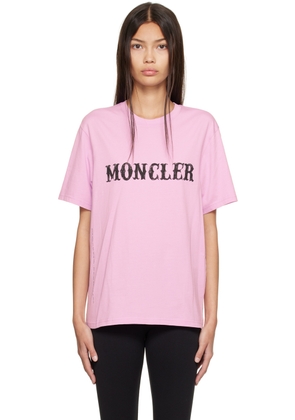 Moncler Genius 7 Moncler FRGMT Hiroshi Fujiwara Pink Printed T-Shirt