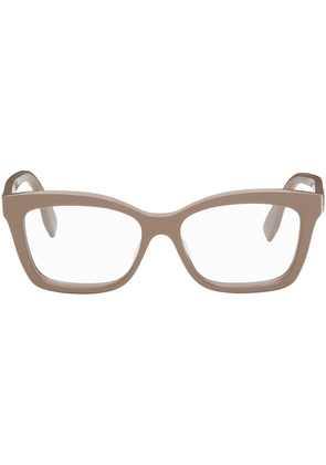 Fendi Taupe Lettering Glasses