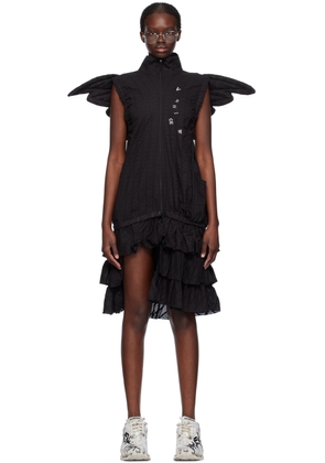 VeniceW Black Flying Midi Dress
