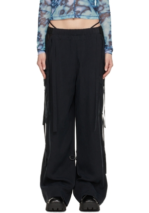 MCQ Black Rina Sawayama Edition Cupro Trousers