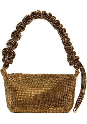 KARA Gold Crystal Mesh Cobra Bag