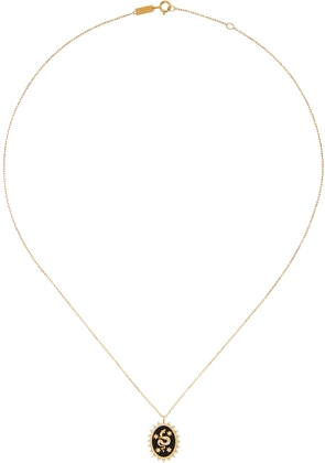 Adina Reyter Gold Ceramic & Diamond Dragon Necklace