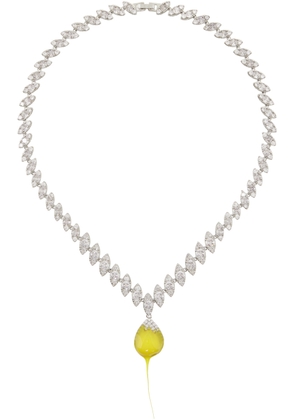 Ottolinger SSENSE Exclusive Silver & Yellow Diamond Dip Necklace