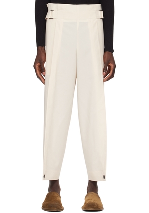 132 5. ISSEY MIYAKE Off-White Two-Pocket Trousers