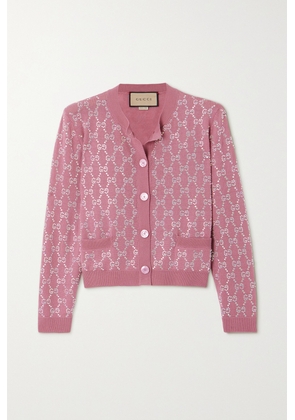 Gucci - Crystal-embellished Wool Cardigan - Pink - XS,S,M,L
