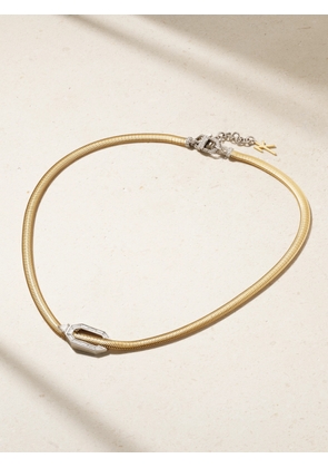 Nikos Koulis - Feelings 18-karat Yellow And White Gold Diamond Necklace - One size