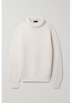 Loro Piana - Cashmere And Silk-blend Turtleneck Sweater - Ivory - small,medium,large,x large
