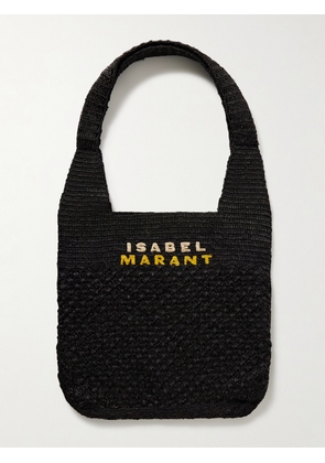 Isabel Marant - Praia Medium Embroidered Woven Raffia Tote - Black - One size
