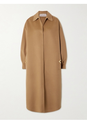 Valentino Garavani - Embellished Wool And Cashmere-blend Coat - Brown - IT36,IT38,IT40,IT42,IT44,IT46