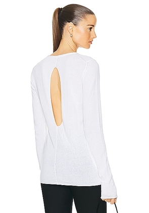 Proenza Schouler Tina Sweater in White - White. Size L (also in M, S, XS).