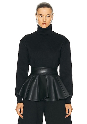 ALAÏA Oversize Jumper Sweater in Noir - Black. Size 34 (also in 36, 38, 40).