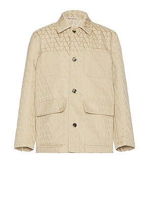 Valentino Iconagraphe Jacket in Beige - Nude. Size 46 (also in 48, 50, 52).