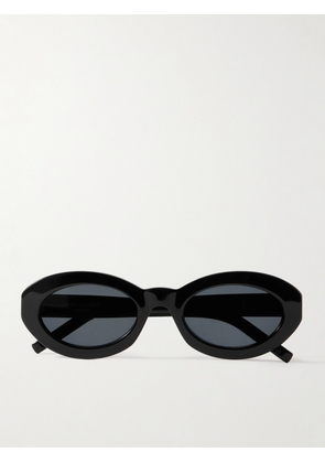 SAINT LAURENT Eyewear - Oval-frame Acetate Sunglasses - Black - One size