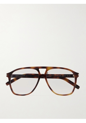 SAINT LAURENT Eyewear - Dune Aviator-frame Tortoiseshell Acetate Optical Glasses - One size