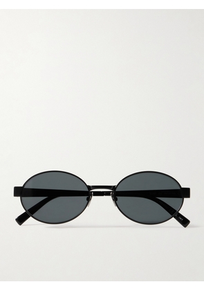 SAINT LAURENT Eyewear - Oval-frame Metal Sunglasses - Black - One size