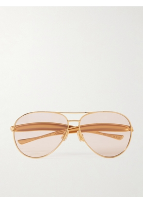 Bottega Veneta Eyewear - Sardine Aviator-style Gold-tone Sunglasses - One size