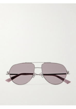 Bottega Veneta Eyewear - Aviator-style Silver-tone Sunglasses - One size
