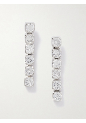 Jil Sander - Silver-tone Crystal Earrings - One size