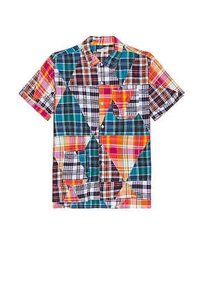 Engineered Garments Camp Shirt in Multi - Orange,Teal. Size L (also in M, S, XL/1X).