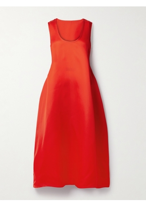 KHAITE - Coli Silk-organza Midi Dress - Red - US0,US2,US4,US6,US8,US10,US12