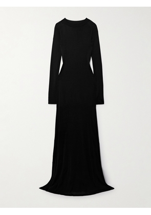 KHAITE - Valera Knitted Maxi Dress - Black - x small,small,medium,large