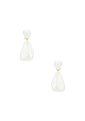 Lele Sadoughi Wilma Pearl Drop Earrings in Holographic Pearl - Ivory. Size all.