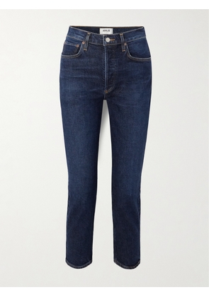 AGOLDE - Riley Cropped High-rise Straight-leg Organic Jeans - Blue - 23,24,25,26,27,28,29,30,31,32