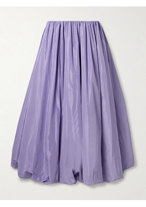 STAUD - Bellagio Gathered Taffeta Maxi Skirt - Purple - x small,small,medium