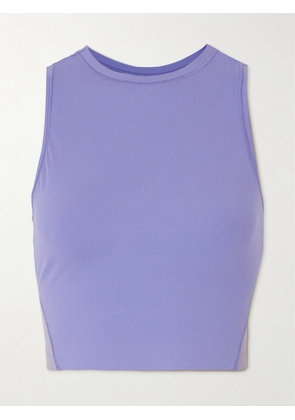 ON - Cropped Stretch Recycled-jersey Top - Purple - x small,small,medium,large,x large