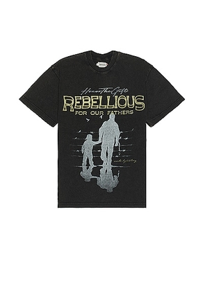 Honor The Gift A-spring Rebellious For Our Fathers Tee in Black - Black. Size L (also in M, XL/1X).
