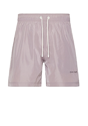 Palm Angels Classic Logo Swimshort in Lilac - Lavender. Size L (also in M, S).