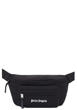 Palm Angels Cordura Logo Fannypack in Black & White - Black. Size all.