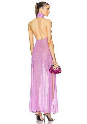 Oseree Lumière Turtleneck Dress in Glicine - Purple. Size L (also in M, S).