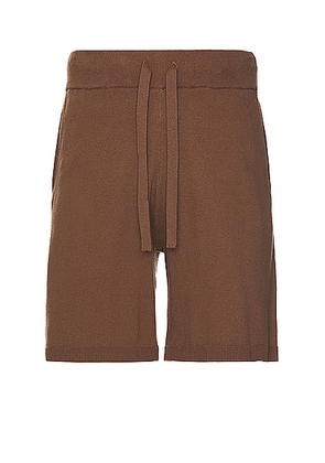 WAO Fully Knitted Short in Brown - Brown. Size L (also in M, S).