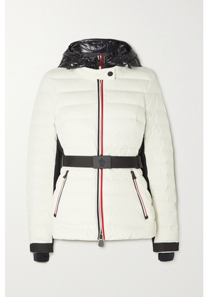 Moncler Grenoble - Bruche Belted Two-tone Quilted Down Ski Jacket - White - 0,1,2,3,4,5