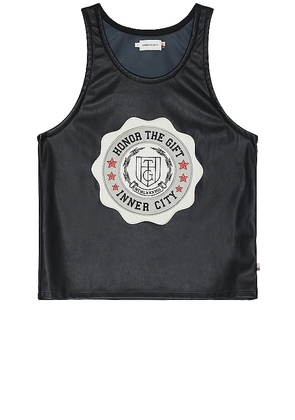 Honor The Gift A-spring Vegan Leather Tank in Black. Size M, S, XL/1X.