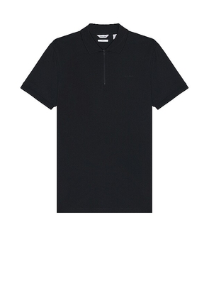 Calvin Klein Move Zip Polo in Black. Size M, S, XL/1X.