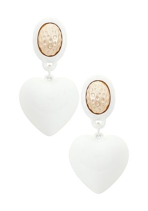 Julietta Peggy Earrings in White.