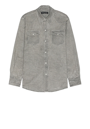 Our Legacy Frontier Shirt in Grey. Size 48, 50, 52.