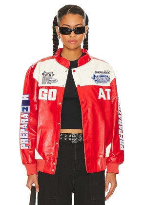 superdown Whitney Racer Jacket in Red. Size XS.