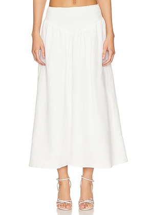 Tularosa Asa Midi Skirt in Ivory. Size M, S, XL, XS.