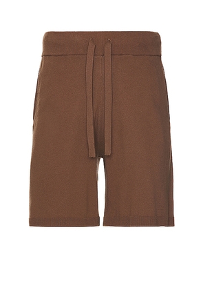 WAO Fully Knitted Short in Brown. Size M, S.