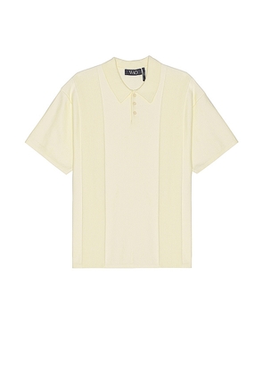 WAO Short Sleeve Knit Polo in Ivory. Size L, S, XL/1X.
